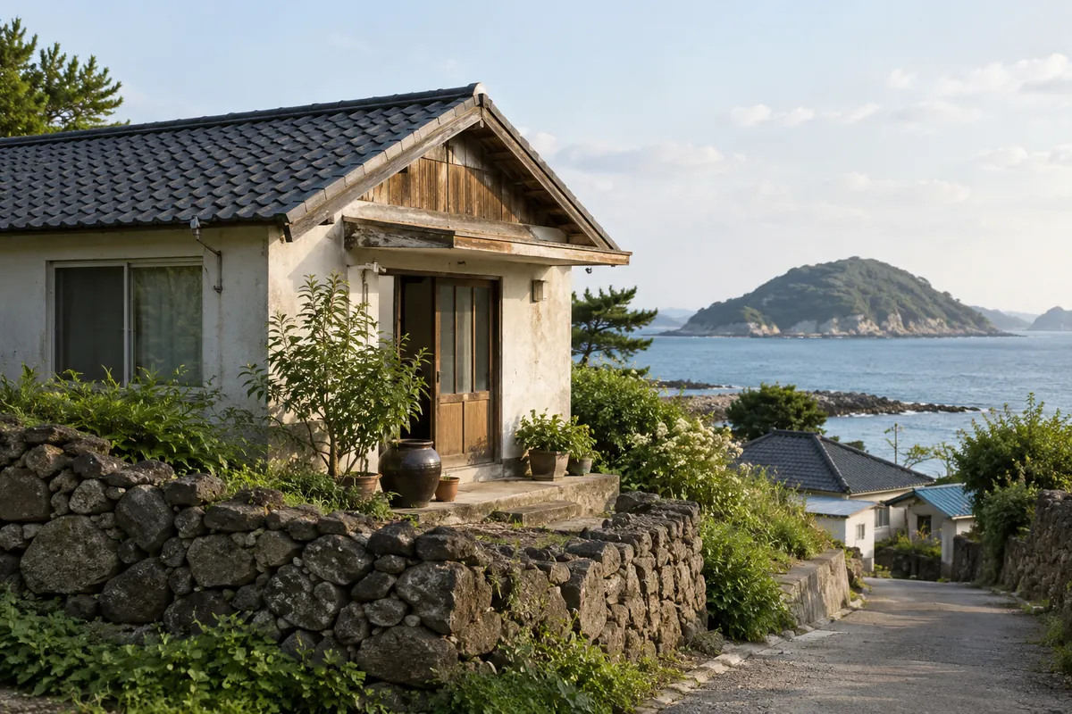 전라남도 강진군 주택가 풍경