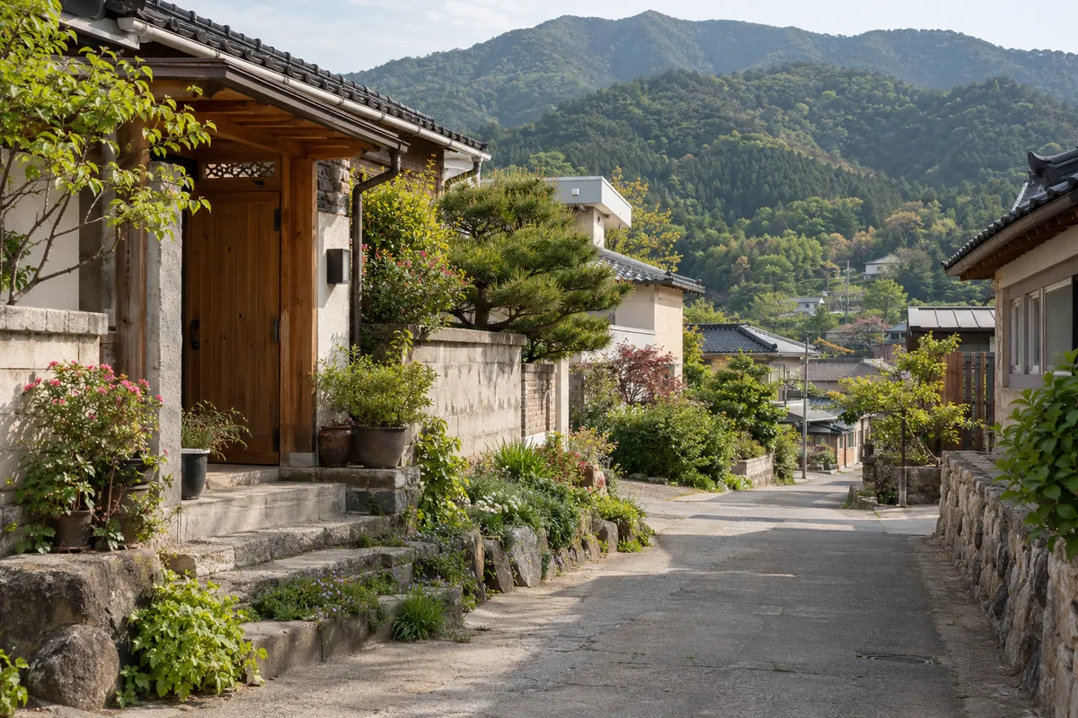경상북도 경산시 주택가 풍경