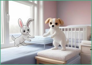 데코 스티커 강아지 토끼 창...