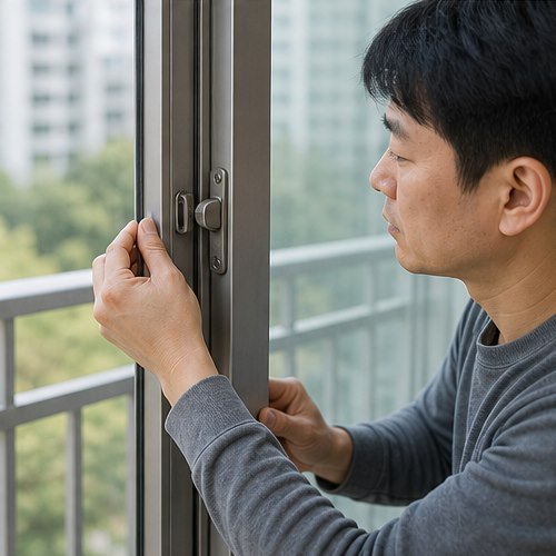 베란다 창문 잠금장치 점검